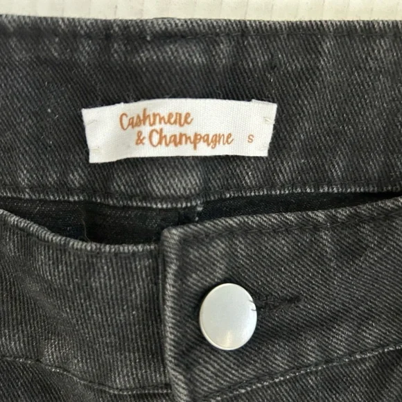 NWT CASHMERE & CHAMPAGNE DIAMOND TASSELS RIPPED DENIM SHORTS Sz. S - Picture 12 of 14